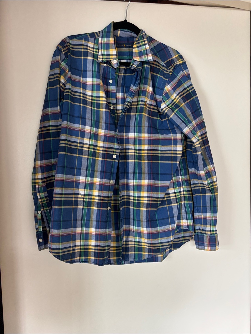 Vintage Ralph Lauren Blue Multi-Plaid Button-Down Shirt